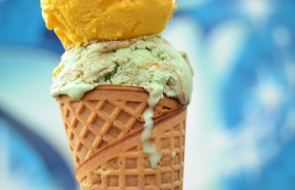 ice cream, summer, cornet