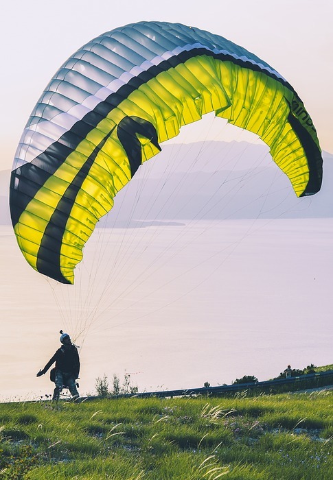 air, sports, paragliding
