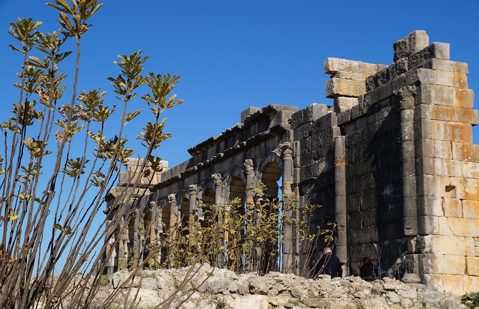 ruins, volubilis, architecture