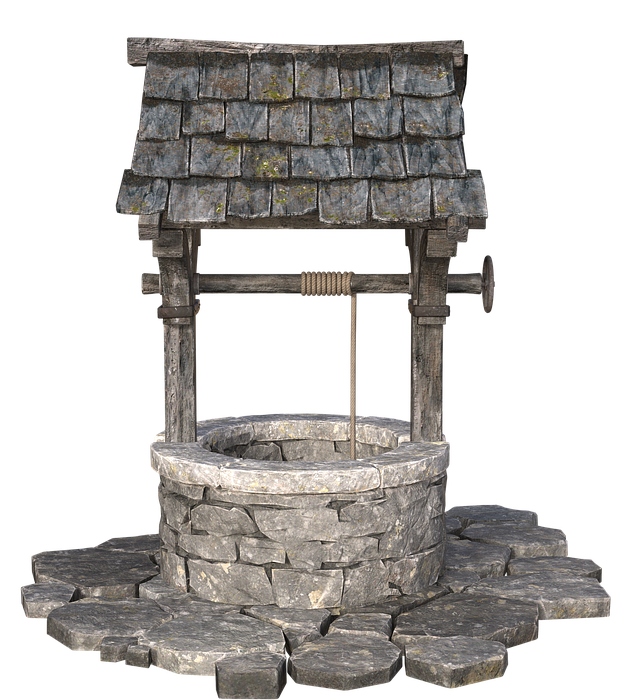 fountain, draw well, middle ages