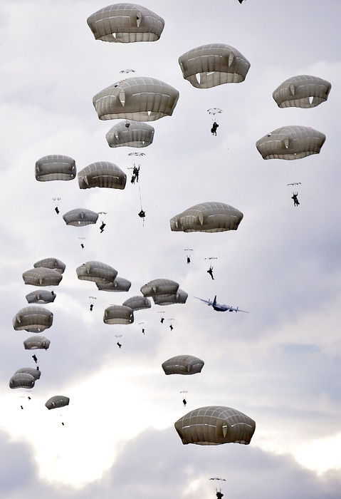 parachute, training, parachuting