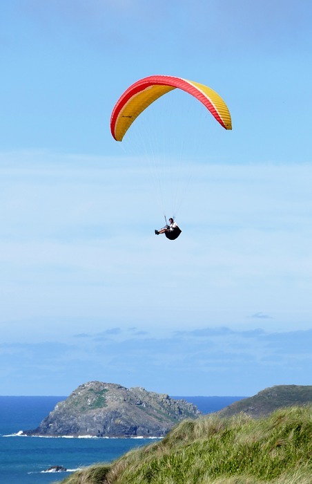 paraglider, paragliding, gliding