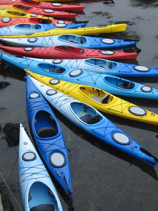 kayaks, pattern, boats
