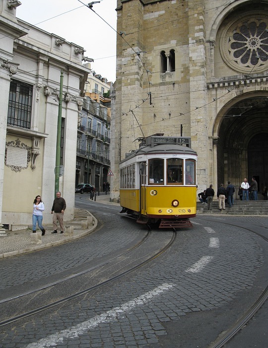lisbon, portugal, tram