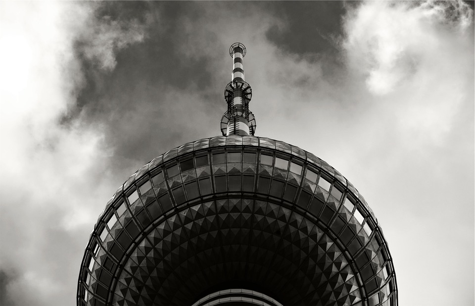 sky, clouds, tower