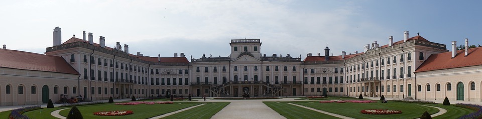 castle, palace, pathway
