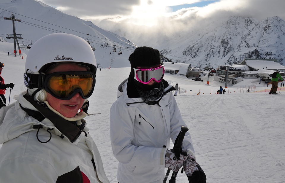 skiing, snow, alps