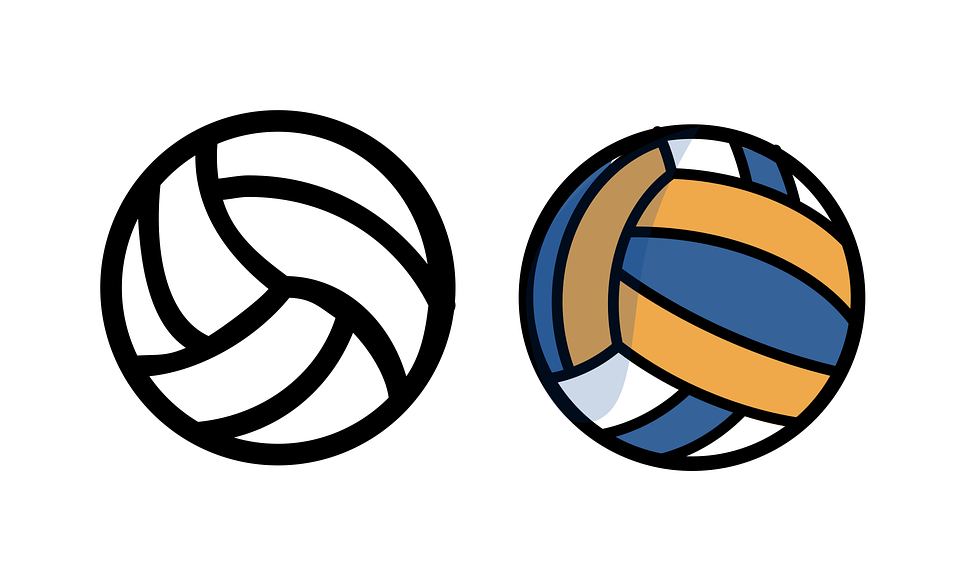 volleyball, balls, drawing