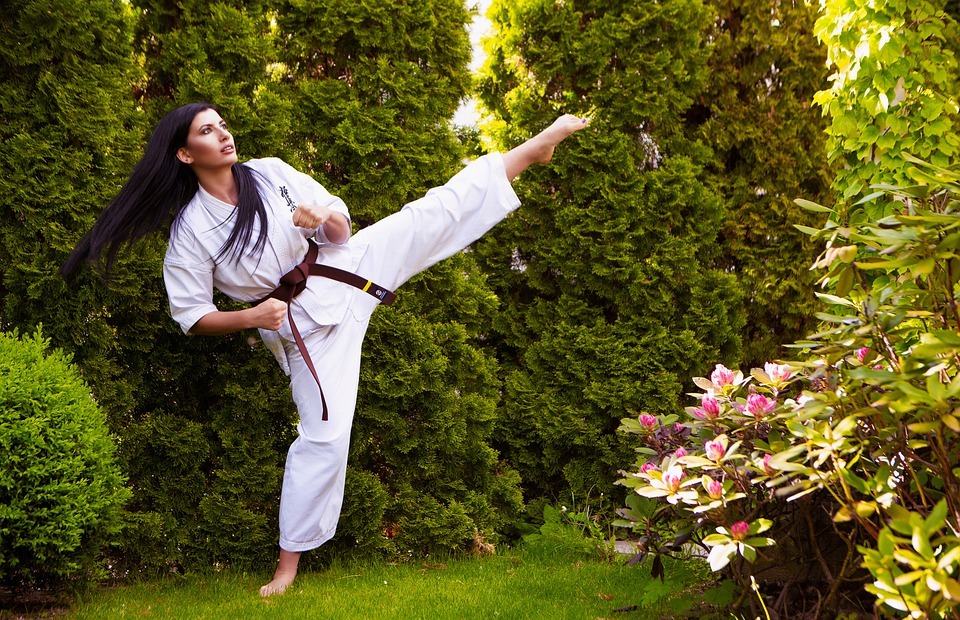 karate, woman, sports
