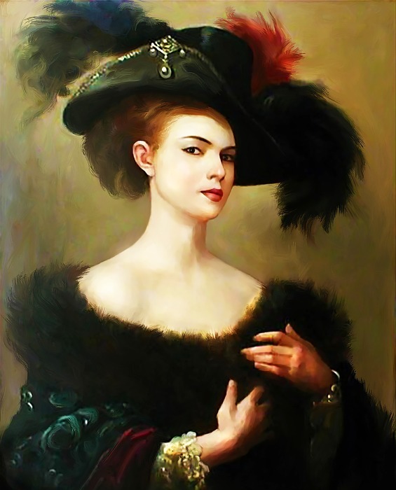 victorian woman, creative painting, restoration