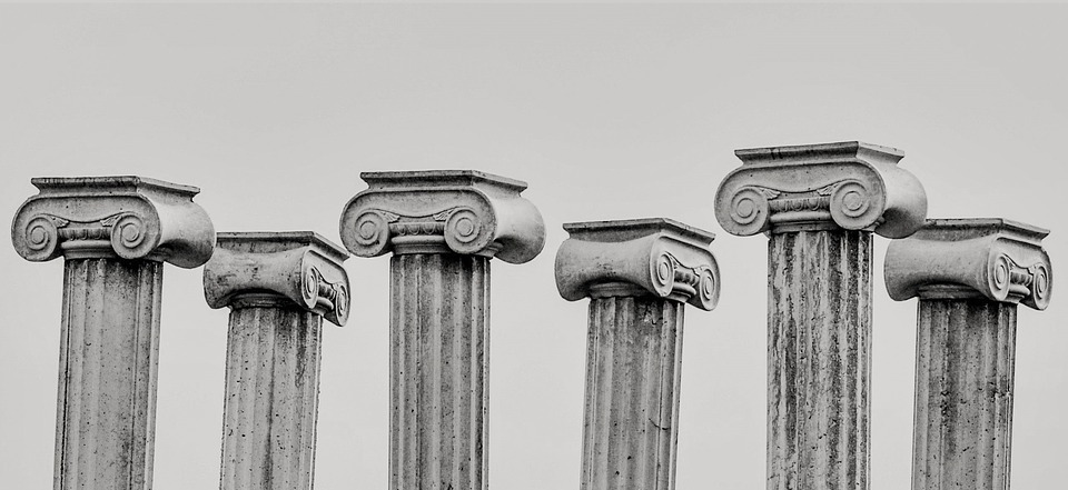 pillar capitals, greek, architecture
