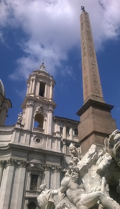piazza navona, fountain of the rivers, fontana dei quattro fiumi