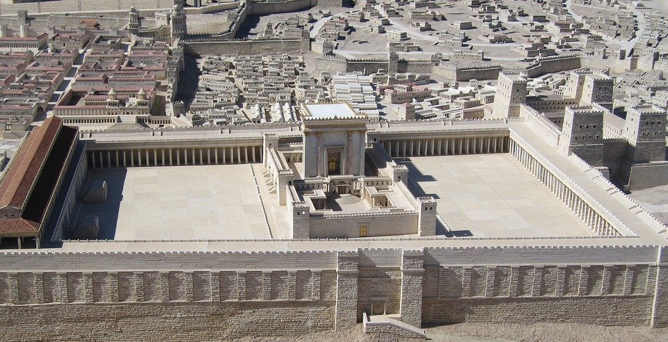 temple, model, jerusalem