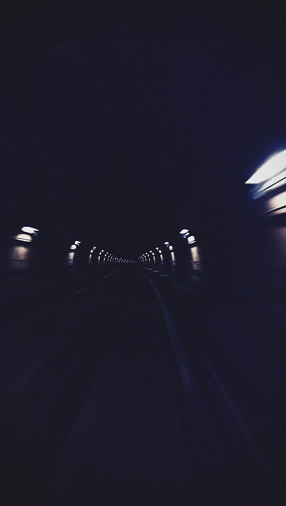 tunnel, lights, dark