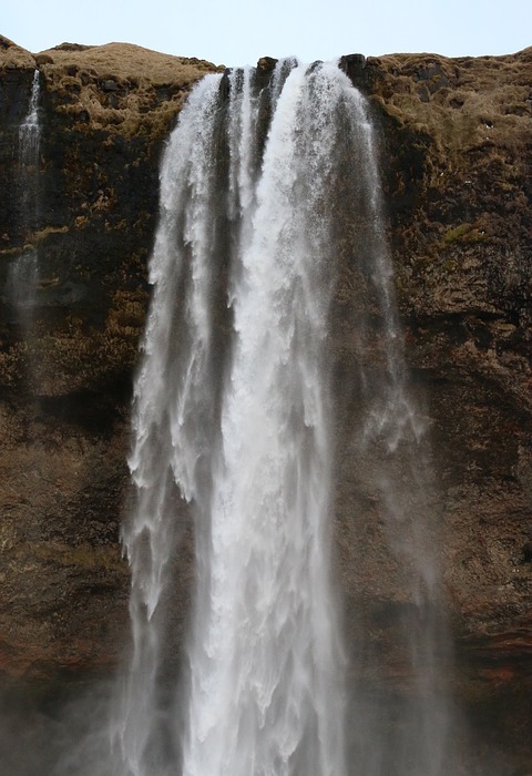 beautiful natural waterfall in the of brook  fall.
