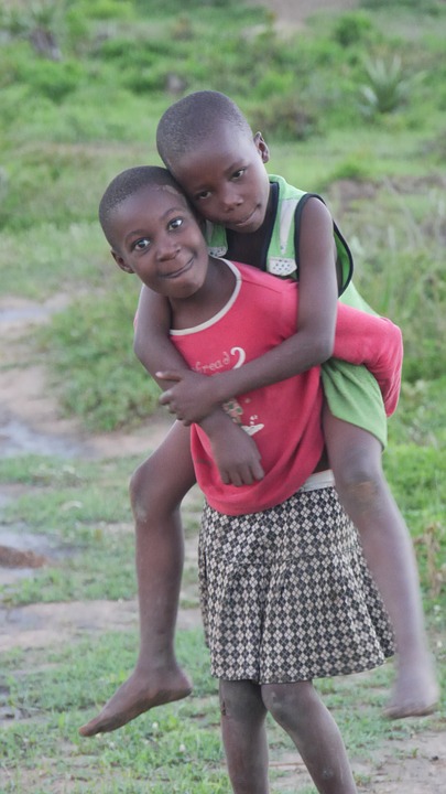 children, happy, african