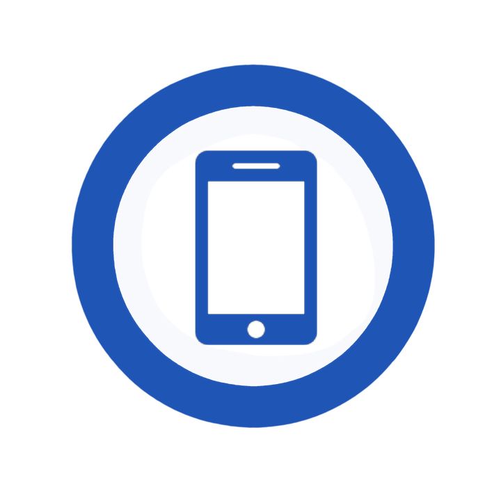 icon, smartphone, blue
