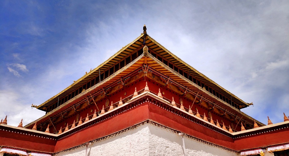 temple, architecture, tibet