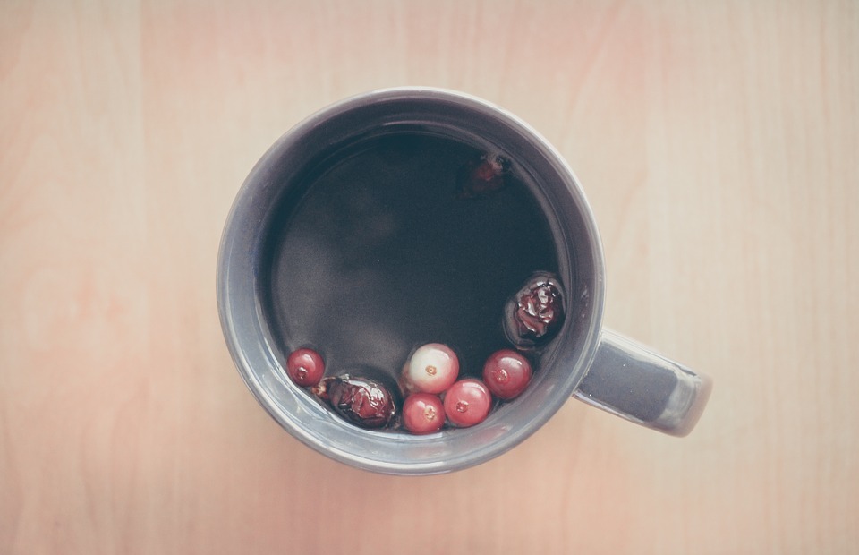 tea, berries, fruits