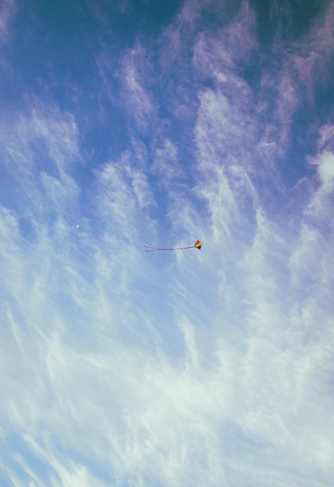 sky, kite, distance