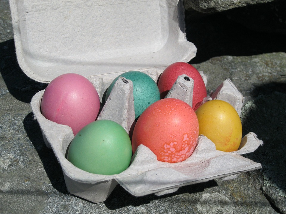 easter eggs, colored eggs, holidays