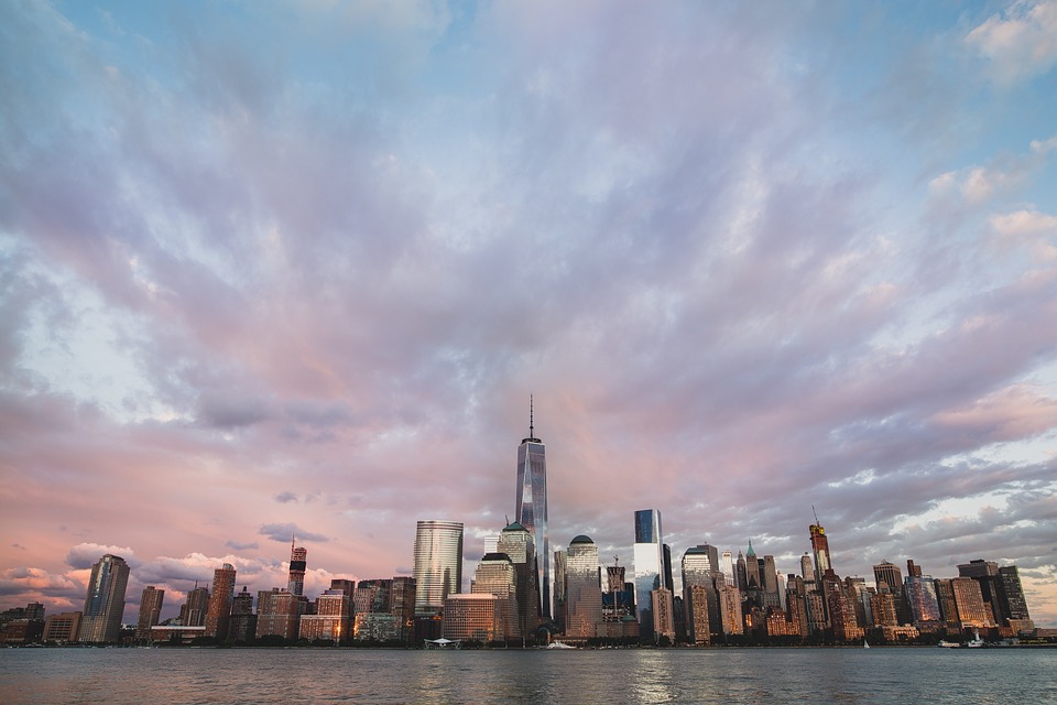 new york city, waterfront, skyline