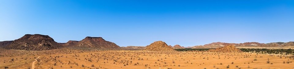 desert, badlands, panorama