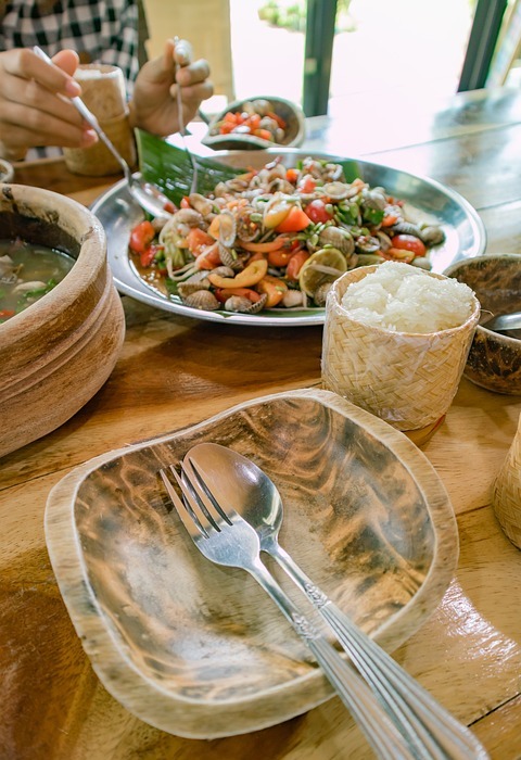 papaya salad, thai food, isaan food