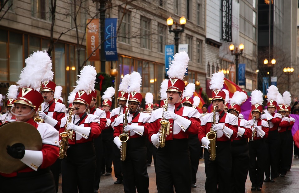 marching band, chicago, thanksgiving