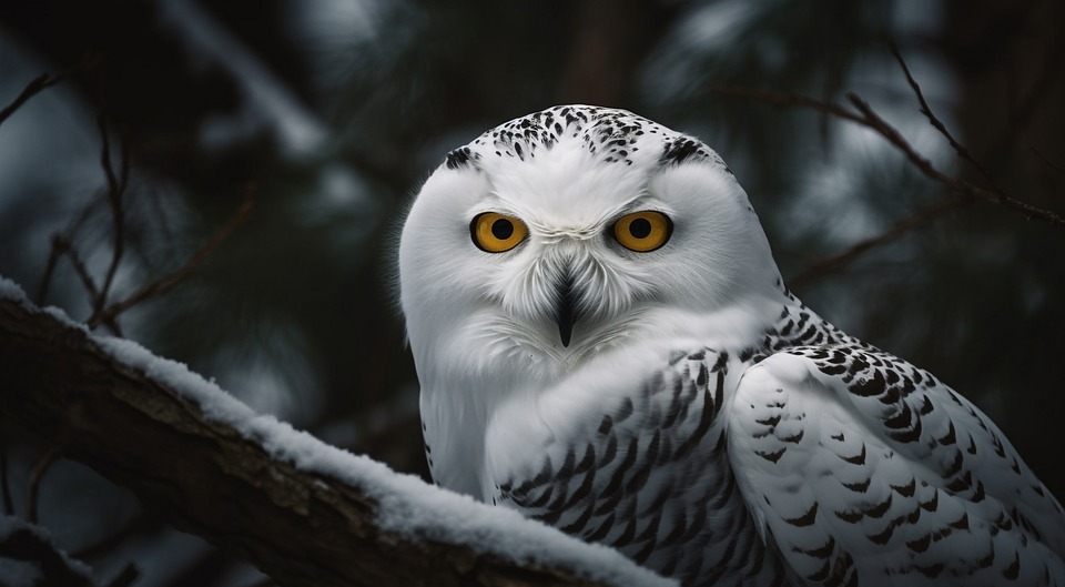 ai generated, owl, snowy owl