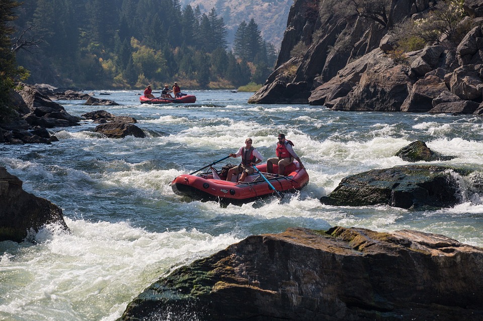 rafting, river, water