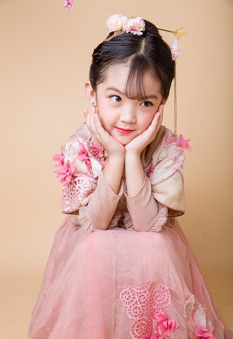 the little girl, cute, lively