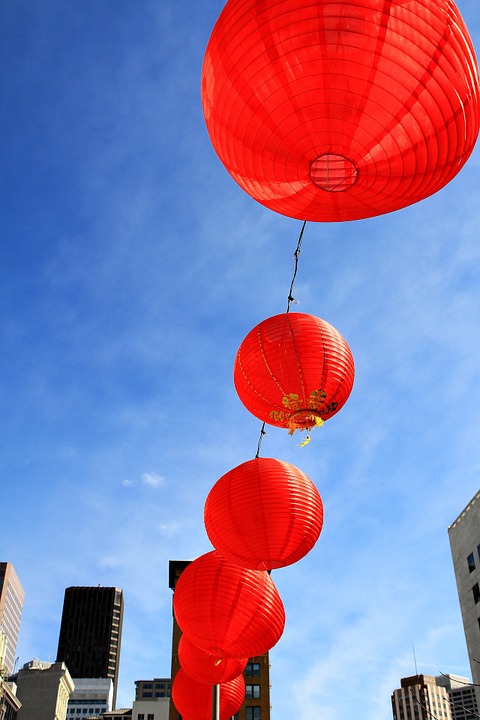 chinese lanterns, chinese new year, celebration