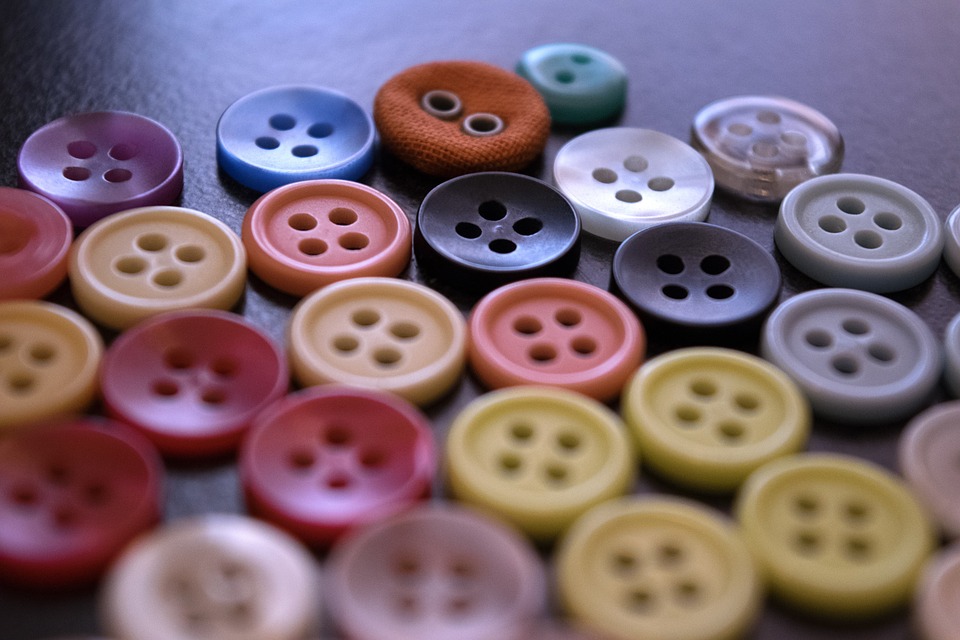buttons, sewing, fashion