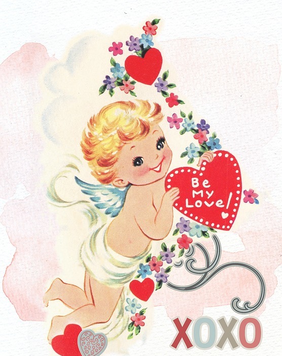 valentine, cherub, love