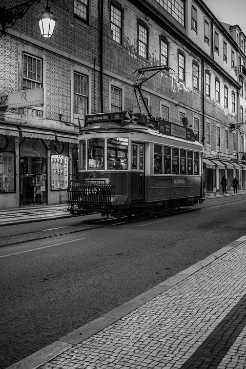 lisbon, tram, portugal