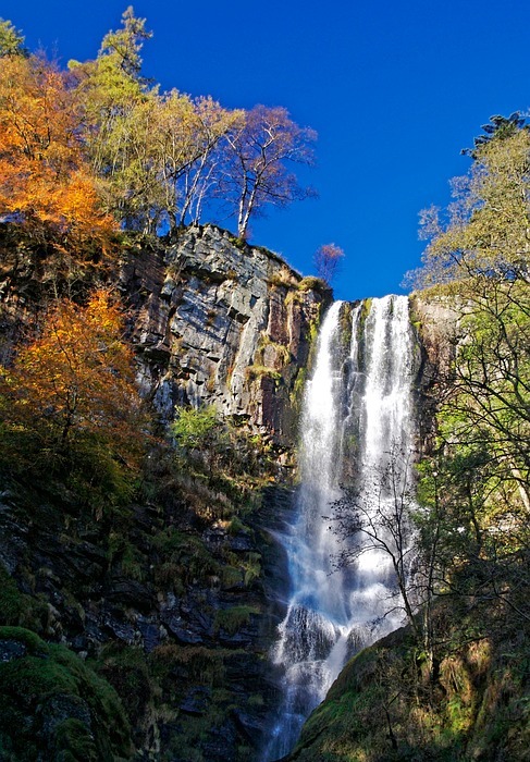 waterfall, waterfall landscape, water