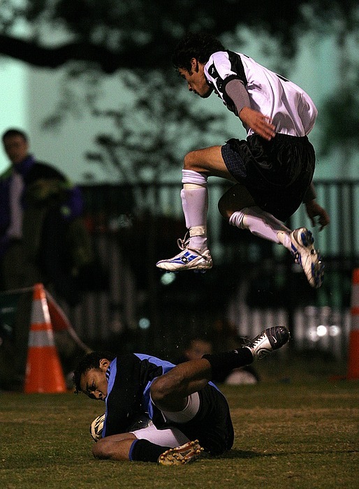 soccer, player, jumping