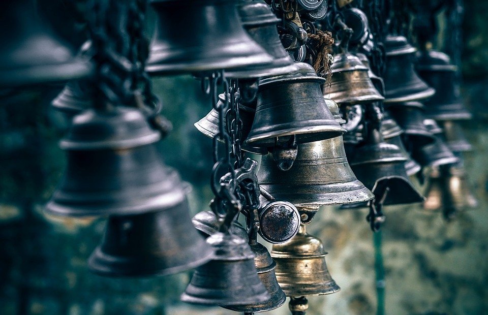 bell, sound, church