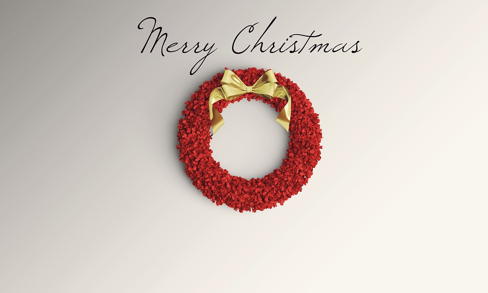 christmas background, wreath, holiday