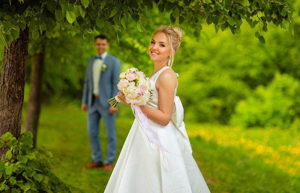 bride, happy, smile