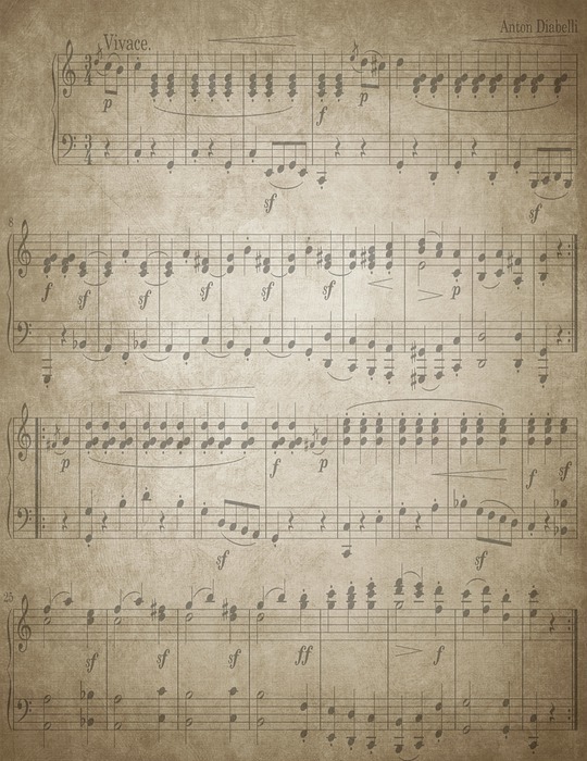 digital paper, sheet music, music