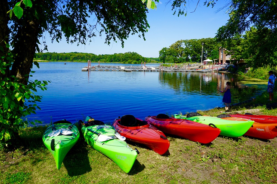 kayak, boat, lake