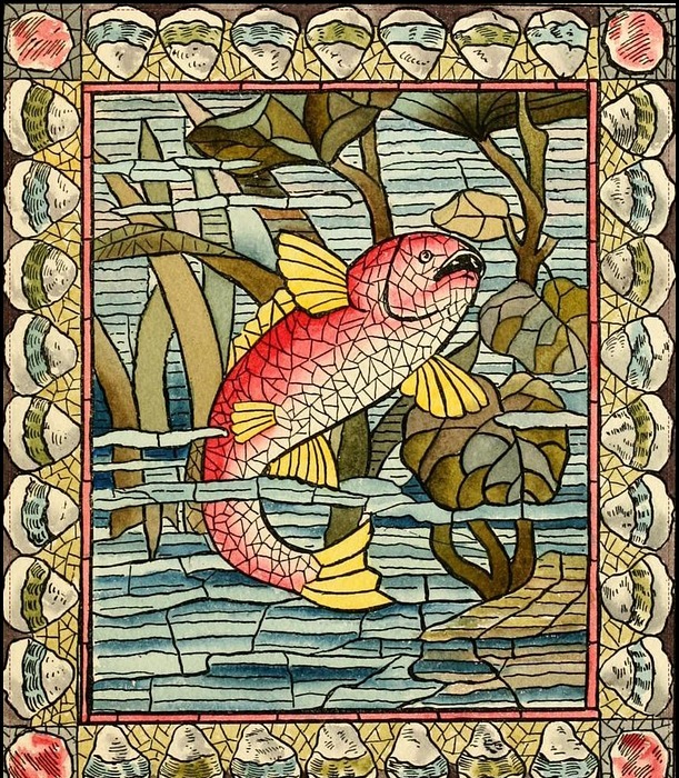 fish, underwater, cubism