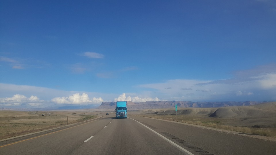truck, sky, blue