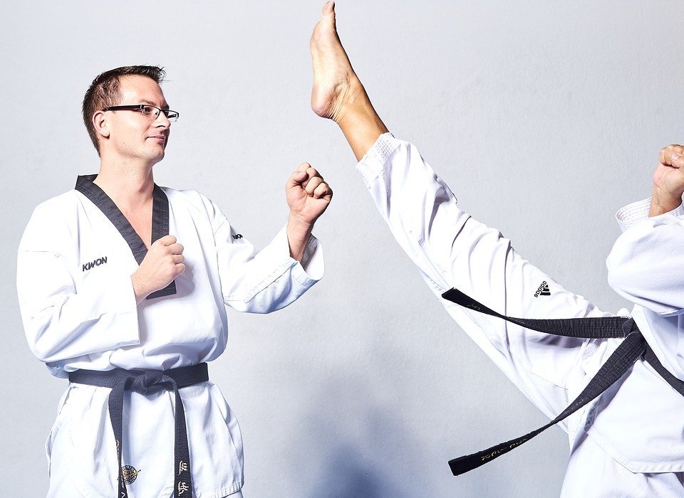 taekwondo, fight, kick