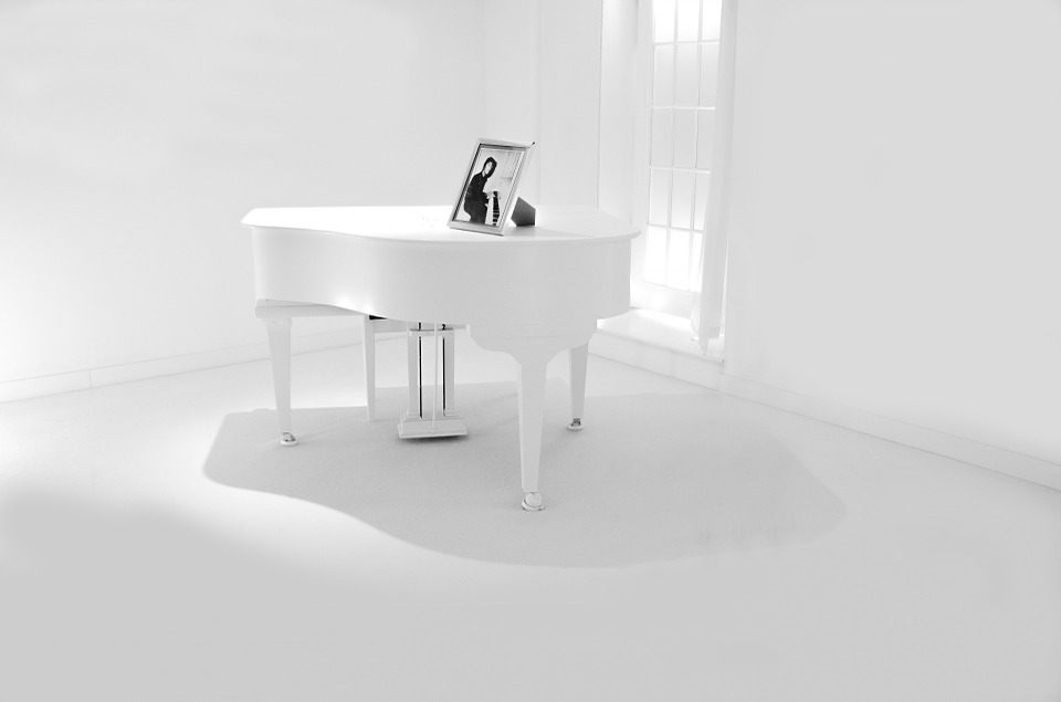 piano, white, classical