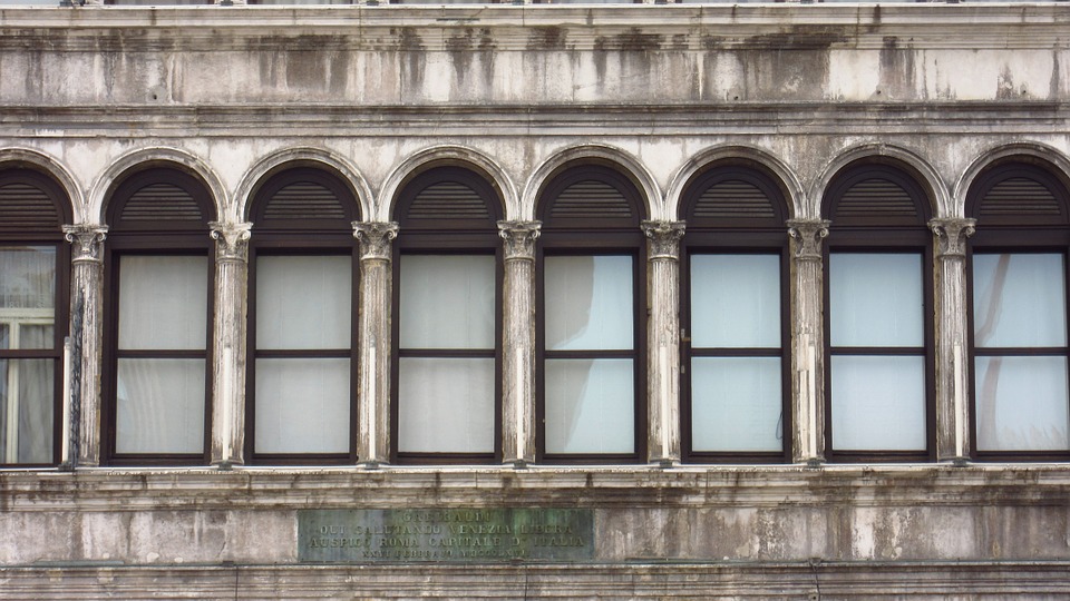 window, facade, historically