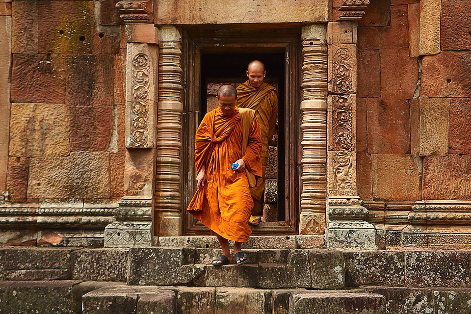 thailand, monks, temple