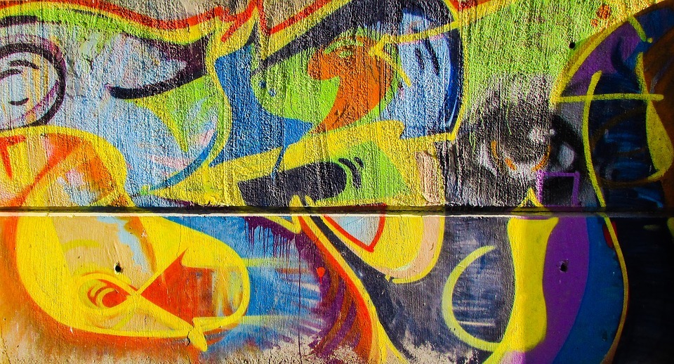 graffiti, colorful, wall